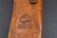 Early PUMA White Hunter 6377 Germany Stag Knife w/ Sheath – Visible Handle Repair