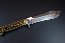 Early PUMA White Hunter 6377 Germany Stag Knife w/ Sheath – Visible Handle Repair