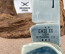 CASE BURNT AMBER ROGERS JIGGED BONE 61549WL CS COPPERLOCK 51392  CARBON STEEL 16