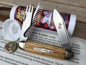 Great Eastern Cutlery 352325 Beer and Sausage Bar Tool Knife Smooth Whiskey Oak