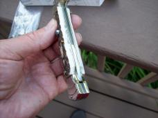 A. G. A. Campolin Maniago, Italy Maltese Cross Bayonet 9 Incher Lockback W/Genuine Stag/Antler NIB
