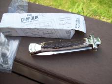 A. G. A. Campolin Maniago, Italy Maltese Cross Bayonet 9 Incher Lockback W/Genuine Stag/Antler NIB