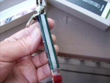 Hubertus Guardian Knife Solingen, Germany Very Rare Green Bone Swing Guard UNUSED W/Box