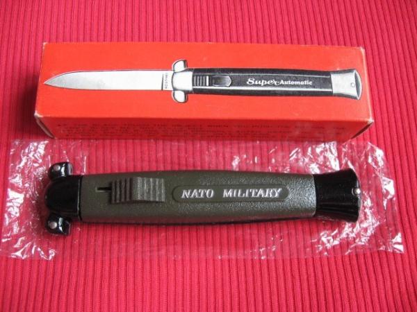 Vintage K-108 NATO MILITARY OTF Switchblade Knife - NIB 