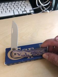 Case  Crossroads Peanut Butter and Jelly Burl Sod Buster Jr 