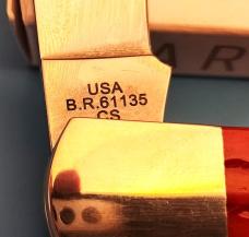 2026 Dark Red Bone Peach Seed Jig Case Axe Handle w/Bill Ruple signed box