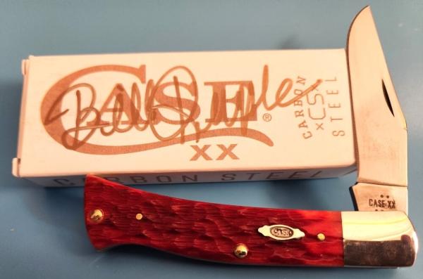 2026 Dark Red Bone Peach Seed Jig Case Axe Handle w/Bill Ruple signed box 2026 Dark Red Bone Peach Seed Jig Case Axe Handle w/Bill Ruple signed box