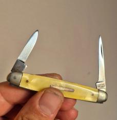 3" Vintage H. Dorwal 2-Blade Knife, Solingen, Celluloid Handles