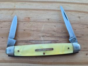 3quot Vintage H Dorwal 2-Blade Knife Solingen Celluloid Handles