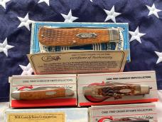 1990s Case Classic, 2 Case xx Stockman Brown Bone, 2 Peanuts, GunStock Glitter