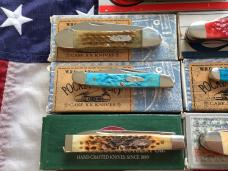 Case xx Sleeveboard, Sowbell, Cattle, Canoe, Tiny Trapper, Stockman, Doctor knife
