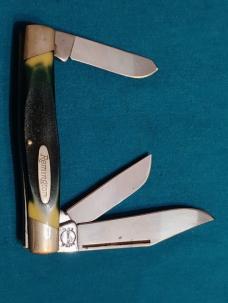 VINTAGE GREEN CAMILLUS REMINGTON 9501 UMC USA  STOCKMAN FOLDING JACK PEN POCKET KNIFE KNIVES OLD