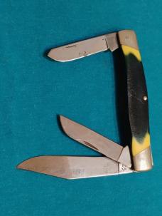 VINTAGE GREEN CAMILLUS REMINGTON 9501 UMC USA  STOCKMAN FOLDING JACK PEN POCKET KNIFE KNIVES OLD