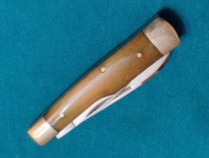 VINTAGE PARKER IMAI JAPAN GUNSTOCK TRAPPER BONE JACK POCKET PICK KNIFE KNIVES OLD