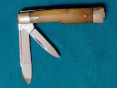 VINTAGE PARKER IMAI JAPAN GUNSTOCK TRAPPER BONE JACK POCKET PICK KNIFE KNIVES OLD