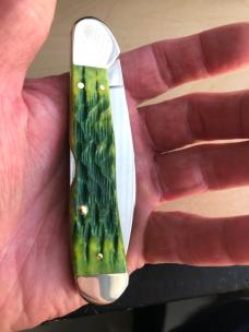 Case Green Apple Bone Peach Seed Jig CoppperLock