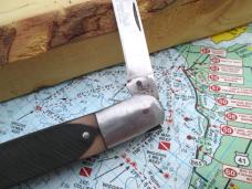 VTG 1978 QUEEN STEEL USA Single Blade Barlow Knife - Wicked Snap!!