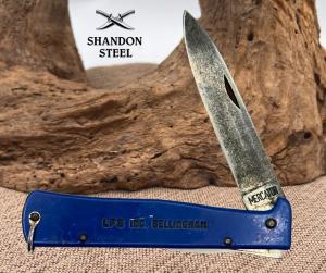 MERCATOR BLUE LFS INC BELLINGHAM FOLDING CARBONSTEEL POCKET KNIFE GERMANY 13