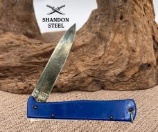 MERCATOR BLUE “LFS INC BELLINGHAM” FOLDING CARBONSTEEL POCKET KNIFE GERMANY (13)