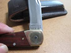 VTG SCHRADE USA LB7  Wood Handle Folding Hunter Lockback Knife & Original Sheath