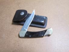 VTG SCHRADE USA LB7  Wood Handle Folding Hunter Lockback Knife & Original Sheath