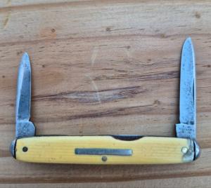 2 34quot Vintage AW Wadsworth amp Son2-Blade Pocket Knife Germany Celluloid Handles