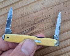 2 3/4" Vintage A.W. Wadsworth & Son2-Blade Pocket Knife, Germany, Celluloid Handles
