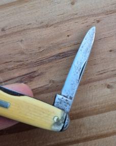 2 3/4" Vintage A.W. Wadsworth & Son2-Blade Pocket Knife, Germany, Celluloid Handles