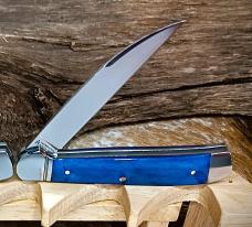 RoseCraft Snake River Copperhead Vintage Blue Bone RCT035-VBB 14C28N Stainless