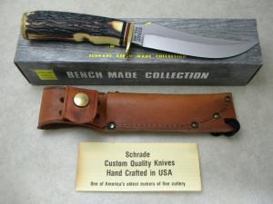 Schrade USA 498S 49ers Fixed Blade Knife w/Leather Sheath NIB