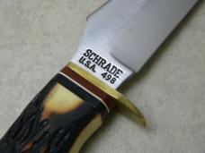 Schrade USA 498S 49ers Fixed Blade Knife w/Leather Sheath NIB