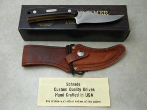 Schrade USA 152OT Old Timer Sharp Finger Fixed Blade Knife w/Leather Sheath NIB