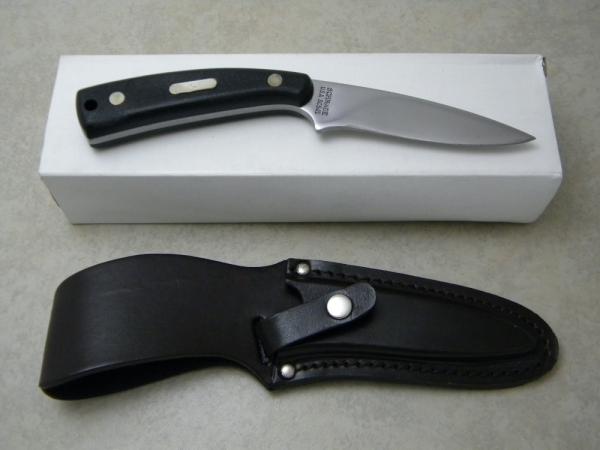 Schrade USA SC501 Drop Point Sharp Finger Fixed Blade Knife w/Leather Sheath NIB Schrade USA SC501 Drop Point Sharp Finger Fixed Blade Knife w/Leather Sheath NIB