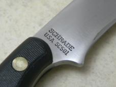 Schrade USA SC501 Drop Point Sharp Finger Fixed Blade Knife w/Leather Sheath NIB