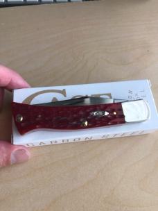 Case Dark Red Bone Peach Seed Jig Axe Handle 