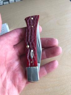 Case Dark Red Bone Peach Seed Jig Axe Handle 