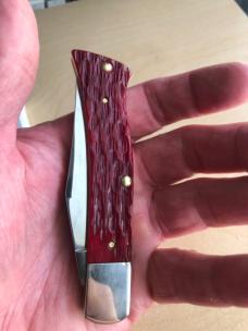 Case Dark Red Bone Peach Seed Jig Axe Handle 