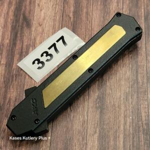 AKC F-16 Dagger D/A OTF Automatic Knife Brass 