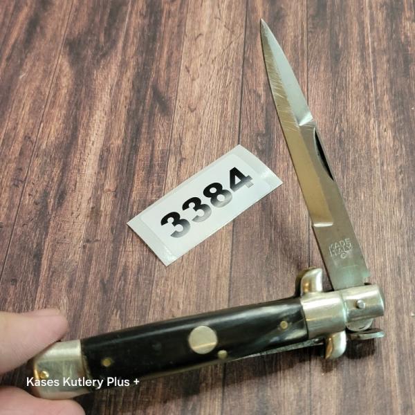 Vintage Stiletto Manual Opening Lockback Folding Pocket Knife Made In Italy 