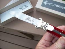 Hubertus Knife Shellpuller Patronenzieher Solingen Germany Rare Red Bone Large Size 11 UNUSED NIB.