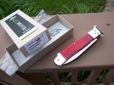 Hubertus Knife Shellpuller Patronenzieher Solingen Germany Rare Red Bone Large Size 11 UNUSED NIB.
