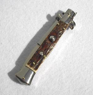 NEW FRANK BELTRAME 9quot GENUINE STAG BAYONET BLADE ITALIAN STILETTO MANIAGO ITALY
