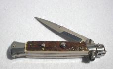 NEW FRANK BELTRAME 9" GENUINE STAG BAYONET BLADE ITALIAN STILETTO MANIAGO ITALY