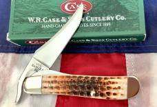 2004 Case xx Russlock Knife w/ Super Amber Vintage Bone Handles (mdl# 61953 SS) -NOS in Orig box