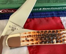 2004 Case xx Russlock Knife w/ Super Amber Vintage Bone Handles (mdl# 61953 SS) -NOS in Orig box