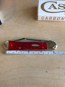 Case Dark Red Bone Peach Seed Jig Copperlock