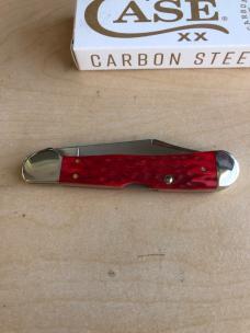 Case Dark Red Bone Peach Seed Jig Copperlock