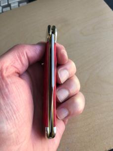 Case Dark Red Bone Peach Seed Jig Copperlock