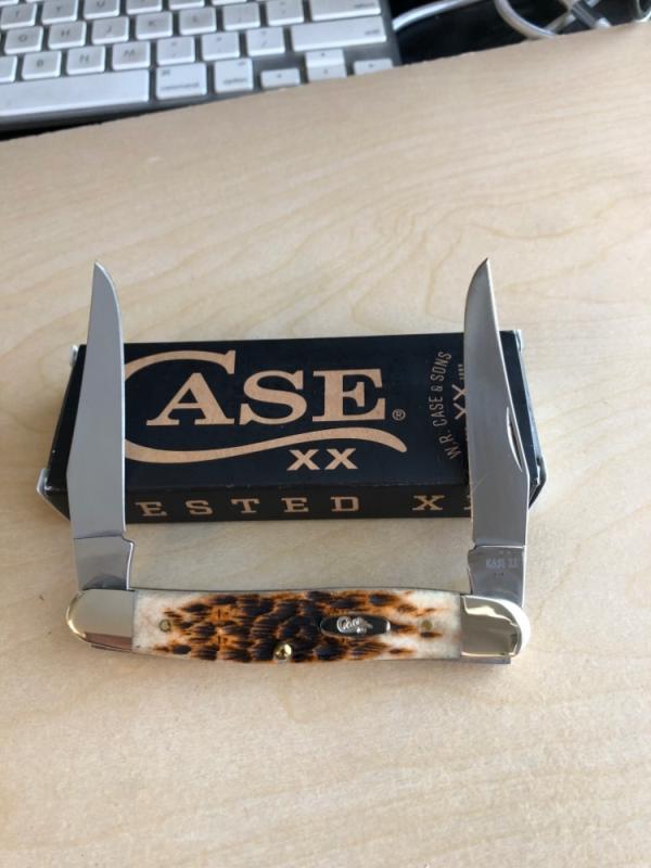 Case Amber Bone Peach Seed Jig Muskrat Case Amber Bone Peach Seed Jig Muskrat