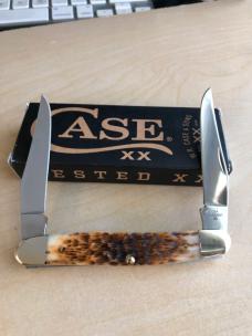 Case Amber Bone Peach Seed Jig Muskrat 